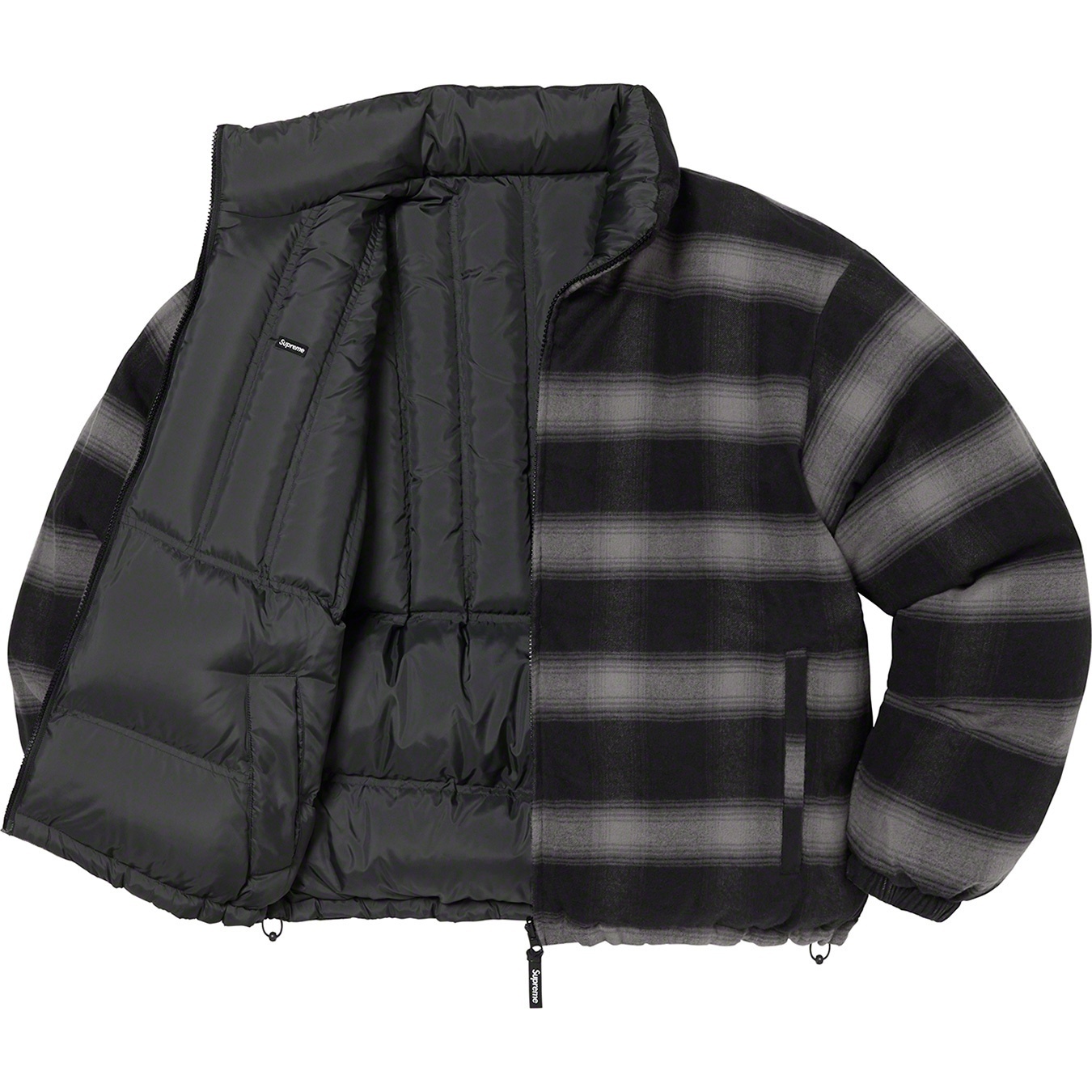 Flannel Reversible Puffer Jacket view 17
